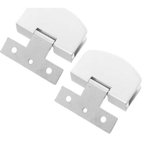 Lot De 2 Charnières Pour Portes En Verre Charnières Pour Armoires En Verre Sans Cadre Pour Portes De Pivotantes Pour En (1/4)