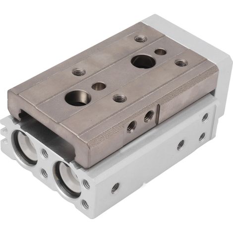 Vérin pneumatique SMC à double arbre et double effet, de précision, pour équipements d'automatisation. (1/5)