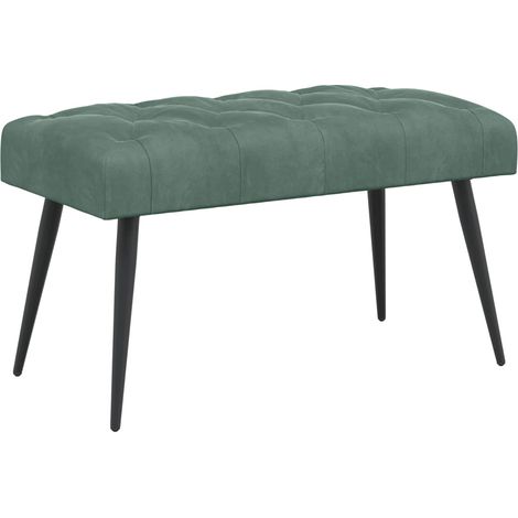 Bench with Button Tufted Sea Green 80 x 40 x 46 cm Velvet vidaXL