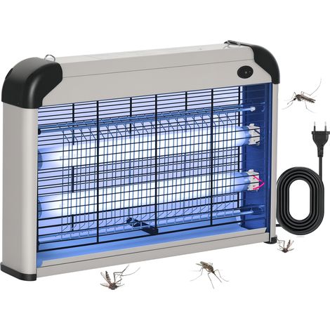 Lampe anti-moustique,tueur d'insectes électrique UV 20W,tue-mouche électrique,efficace sur une surface de 60 m²,piège à moustique pour intérieur et