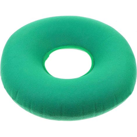 Coussin de chaise gonflable, oreiller, pompe à air, coussin pour hémorroïdes, anneau-35X35X4CM-Green (1/3)