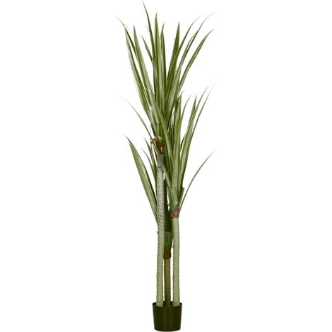 Plante artificielle Yucca 190 cm en plastique avec pot, vert émeraude MODENUIT (1/3)