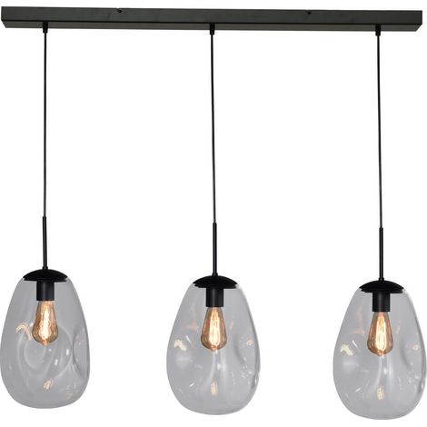 Lampe à suspension en verre Lava 3x verre transparent Ø 22,5 cm - 2761-05-100-3-00-60 (1/3)