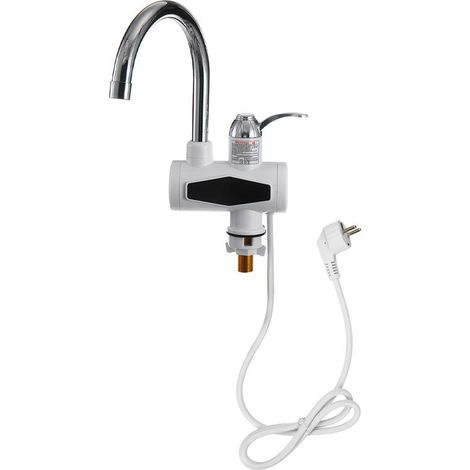 CCYKXA Waschtischarmatur, Küchenarmatur, Durchlauferhitzer, elektrischer Warmwasserbereiter, LED-Anzeige, EU-Stecker