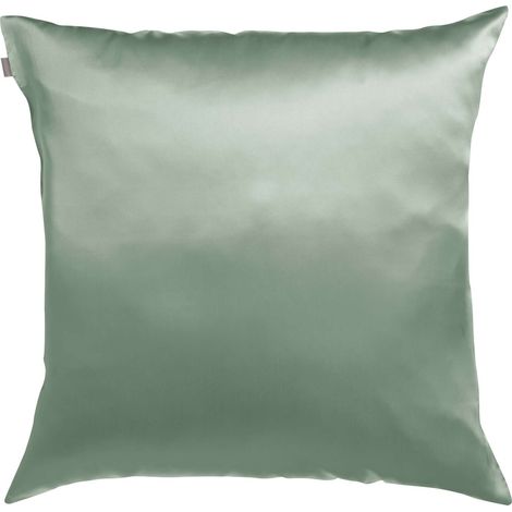 VIVARAISE - Taie d'oreiller en soie Ashley - 65x65 cm - Vert de gris (1/4)