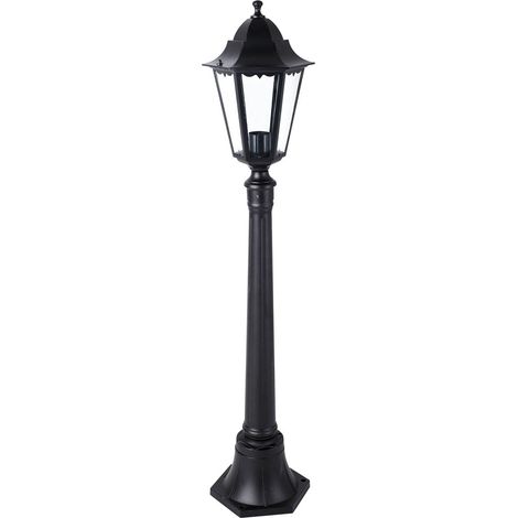 Lanterna Minerva su piantana Nero H120cm nero opaco in alluminio pressofuso