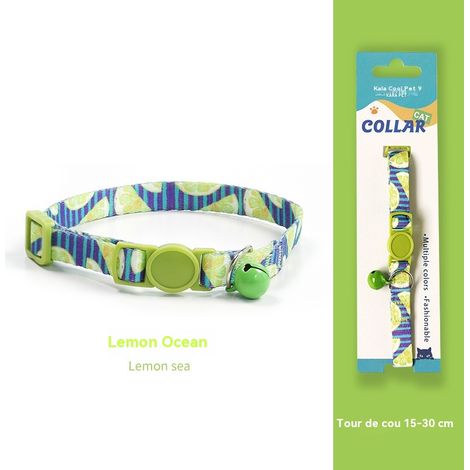 Collier pour chat avec clochette - Sécurité anti-étranglement - Couleurs tendance - Convient aux chats ayant un tour de cou de 15 à 30 cm