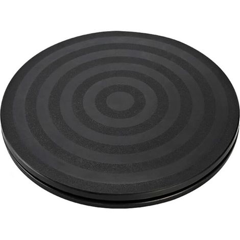 Piece Solid Turntable 360° Rotating Tray with Bearing Turntable Base TV Turntable Universal Round Heavy Duty Swivel Stand Black Tray