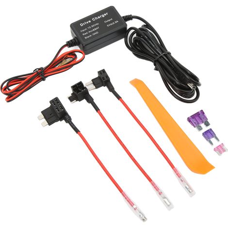 Kit de câblage pour caméra embarquée, adaptateur mini USB haute sécurité 12V-30V vers 5V, compatible avec caméras de rétroviseur, GPS et détecteurs de radar. (1/5)