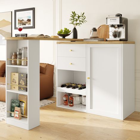 mobile contenitore 105 cm girevole con cassetti bianco OKMYHOME (1/5)