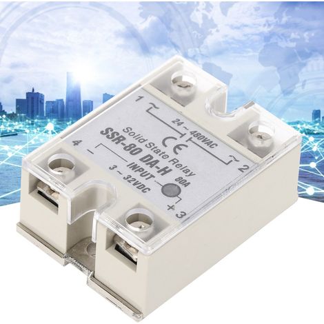 Relais statique (interrupteur sans contact) CC/CA SSR avec dissipateur thermique en aluminium SSR-25A DA H (1/5)