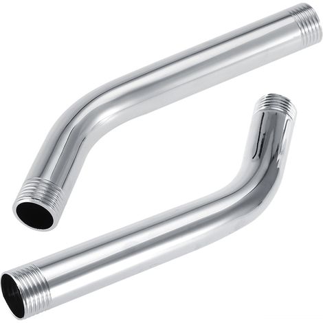 Manguera de extensión para cabezal de ducha mural, fabricada en acero inoxidable cromado, G1/2", 16,5 cm, juego individual. (1/5)