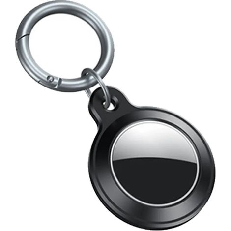 Funda de Protección Compatible con Apple AirTag 2021, Cubierta Ultra Delgada de TPU Suave Anti-Rasguños y Anti-Golpes con Llavero (1/4)