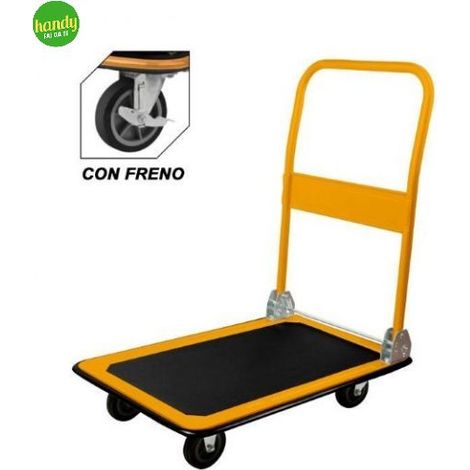 CARRELLO PIEGHEVOLE PORTATA 300KG CON FRENI TOLSEN