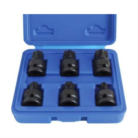 SET KIT CHIAVI BUSSOLA BUSSOLE 1/2" IMPRONTA TORX 6 PZ IMPATTO T55 T100 117sa (1/2)