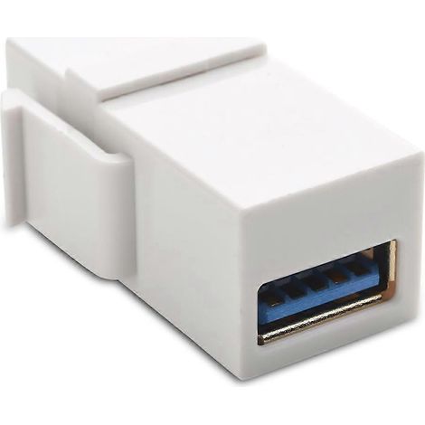 Lot de 5 câbles adaptateurs USB 3.0 pour prises KEYSTONE, adaptateurs femelle-femelle pour panneaux muraux KEYSTONE. (1/5)