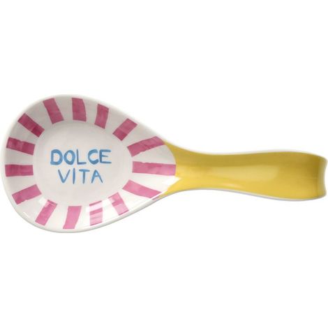Tognana Poggia Mestolo Dolce Vita 23 Cm  Viva L'Italia New Bone China Giallo (1/3)