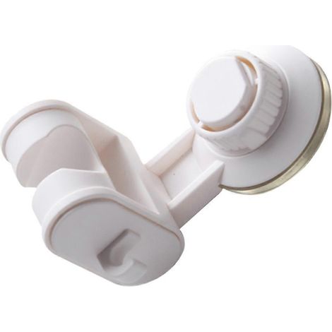 Support de douchette à ventouse, fixation murale, lot de 2, blanc (1/5)
