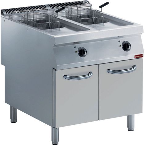 Friteuse électrique 2 cuves -y- 15 lt- meuble - Diamond (1/2)