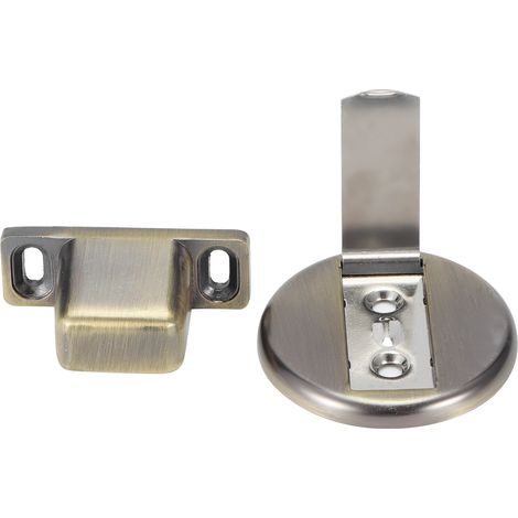 Butoirs de porte magnétiques invisibles, finition bronze antique. (2 jeux par lot) (1/5)