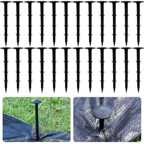 Confezione da 60 ancoraggi a terra con punta extra resistente per tessuto non tessuto per il controllo delle erbacce in giardino - 12 cm, AAF (1/4)