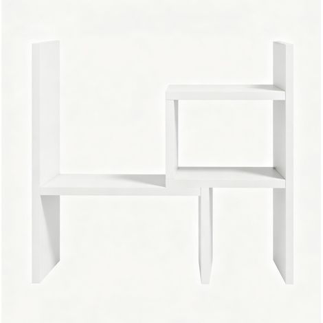 Mensola da scrivania modulare 34,5x17,5x39,5 cm in MDF bianco salvaspazio FloraGrace (1/5)