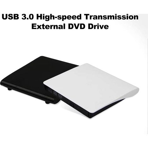 Lecteur DVD Externe ODD & HDD Device USB 3.0 Lecteur CD/DVD/VCD/Lecteur DVD Portable pour Ordinateur Portable PC de Bureau CD ROM Windows, Linux, Apple, Mac OS Noir (1/5)