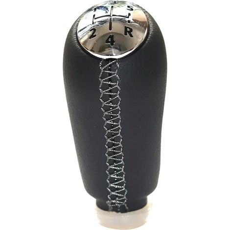 Voiture Pommeau De Levier Vitesses pour Twingo 2 II pour MK2 2007-2013 Pommeau De Levier Vitesse Voiture Tête Bâton Sélecteur Manuel Boîte Vitesses Poignée 5 Levier Vitesse(5Speed Leather Black) (1/3)
