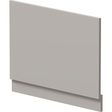 Hudson Reed MFC Straight Bath End Panel and Plinth 560mm H x 700mm W - Pebble Grey