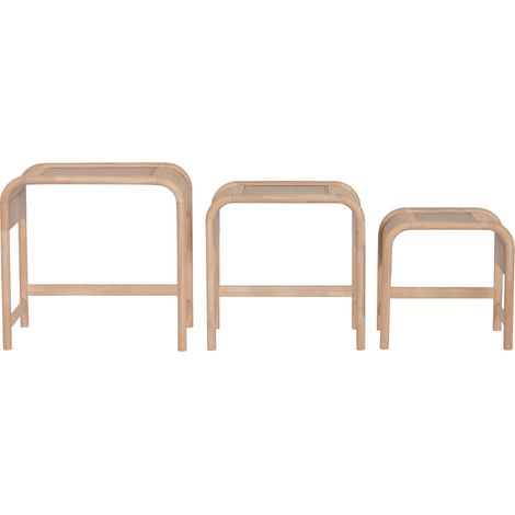 Mesita Auxiliar Set 3 Abeto Ratan 60X40X57 Natural (1/5)
