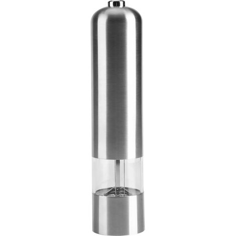 Moulin à poivre électrique de cuisine en acier inoxydable, sans fil, alimenté par piles, moulin à sel réglable (1/5)