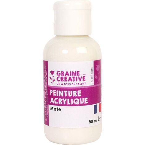 PEINTURE ACRYLIQUE 50ML BLANC (1/3)