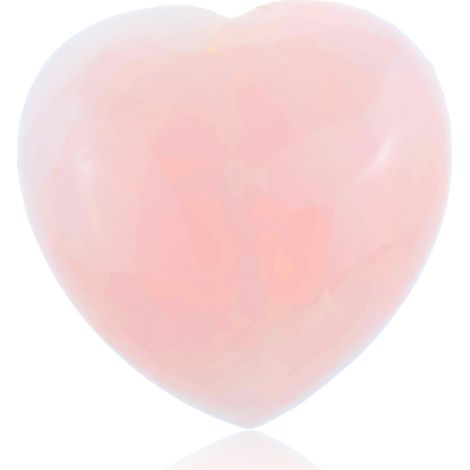Cristal De Quartz Rose - Forme Coeur Poli - Pierre Naturelle Pour Méditation Et Décoration Intérieure - 1 Pièce (1/5)