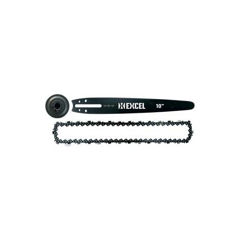 Kit Barra Carving+Catena+Campana Frizione Per Motosega Cm.25 - cm.25-10" - passo 1/4"-050" (mm.1,3)