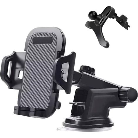 Support Téléphone Voiture Ventouse Puissante – Support Réglable pour Pare-Brise ou Tableau de Bord, Compatible Tous Smartphones
