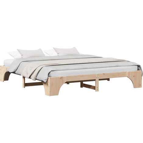 Maison Exclusive - Bettrahmen Natur 180 x 200 cm Massives Kiefern