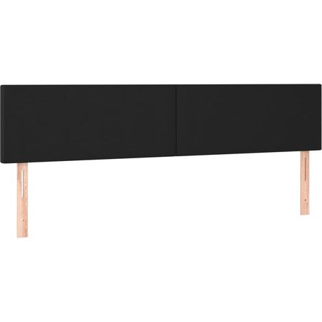 Cabecero con LED cuero sintético negro 180x5x78/88 cm vidaXL