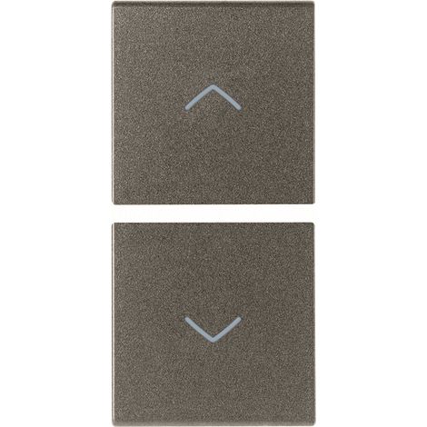VIMAR - 19751.2.M Deux demi-boutons 1M symboles fléchés Métal