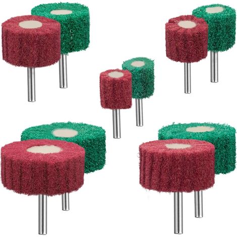 Tools 10 Pièces Kit Polissage Perceuse, tailles 25/30/40/50/60 mm Tampons abrasifs à lamelles Accessoire abrasif pour perceuse, visseuse sans fil, meuleuse droite