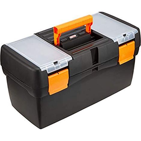 Tayg, 115554 Cassetta porta attrezzi Basic, 500 x 258 x 255 mm, Nero e Arancione (1/4)