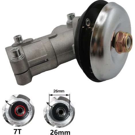 Boîte de vitesses pour débroussailleuse 26 mm 7T, pièce pour coupe-bordures, accessoires pour tondeuse à gazon, boîte de vitesses AquaForge. (1/5)
