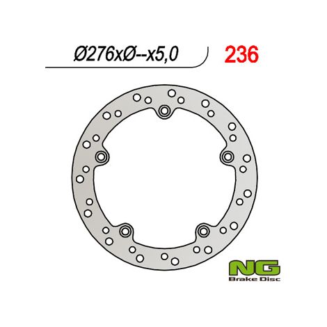 Disco freno posteriore NG BMW R 850/1100/1150/1200 (276x-x5) (5x10,5mm)