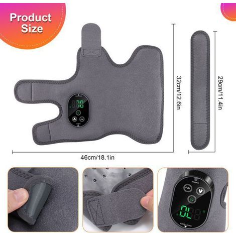 4 en 1 Massage Pied électrique,Thermo Masseur Pied Attelle Cheville avec 6 Niveaux de Chauffage 3 Modes de Vibration 3 Minuteries