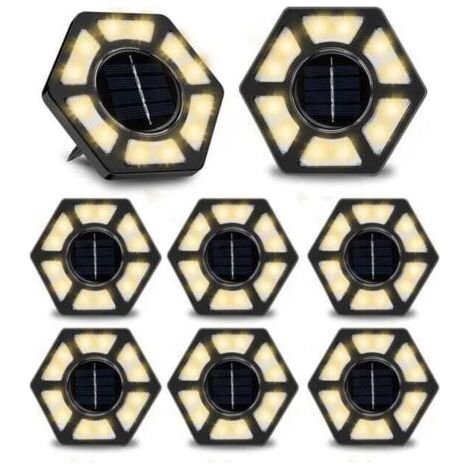 Projecteur à piquer LED étanche – Lumière blanche – Installation facile sans fil – Pour jardin et pelouse – Matériau ABS durable