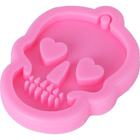 Moule en silicone en forme de crâne pour porte-clés DIY, moule à chocolat et fondant, outil de décoration de gâteaux (1/5)