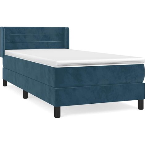 Maison Exclusive - Boxspringbett mit Matratze Dunkelblau 90x190 c (1/5)