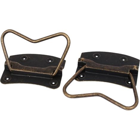 Extracteur style rétro Holzkoffer Brust Bronze Ton 104x101x9mm 2St (1/4)