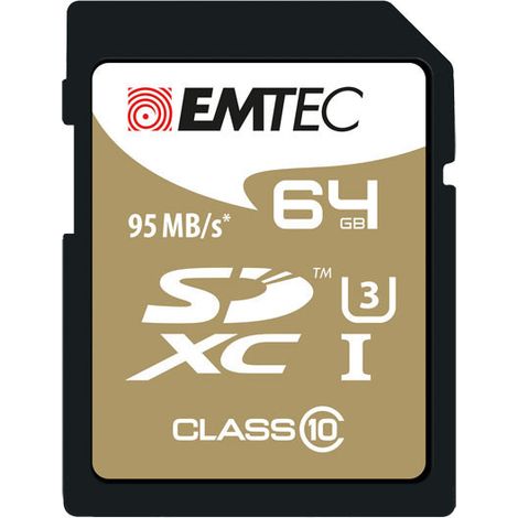 EMTEC SD Card 64GB SDXC CLASS10 Speedin Kartenblister