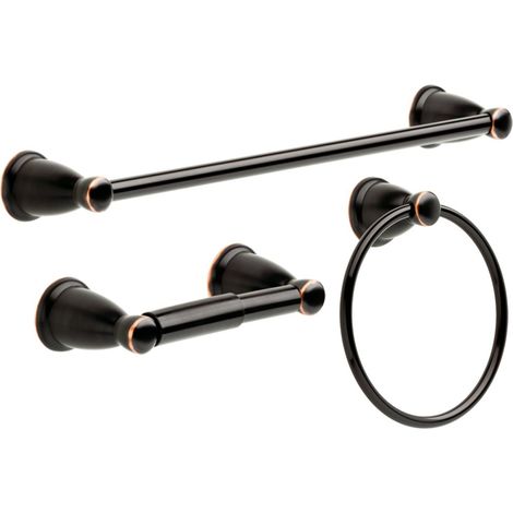 Franklin Brass Kinla - Set di accessori per il bagno, 3 pezzi, colore: Bronzo lucidato a olio (1/5)