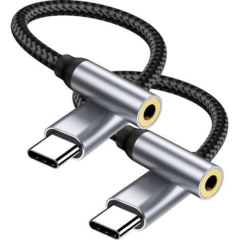 Adaptador de conector para auriculares de 3,5 mm, adaptador de conector USB tipo C compatible con iPhone 16, 15 Pro Max, Plus, Tipo C a audio para Galaxy S24, S23, Ultra Note 20, A54, para Huawei P50, (1/5)